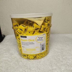 Lakeshore Foam Dice Basic Math Learning Operations 5+, 134 Pieces Bucket